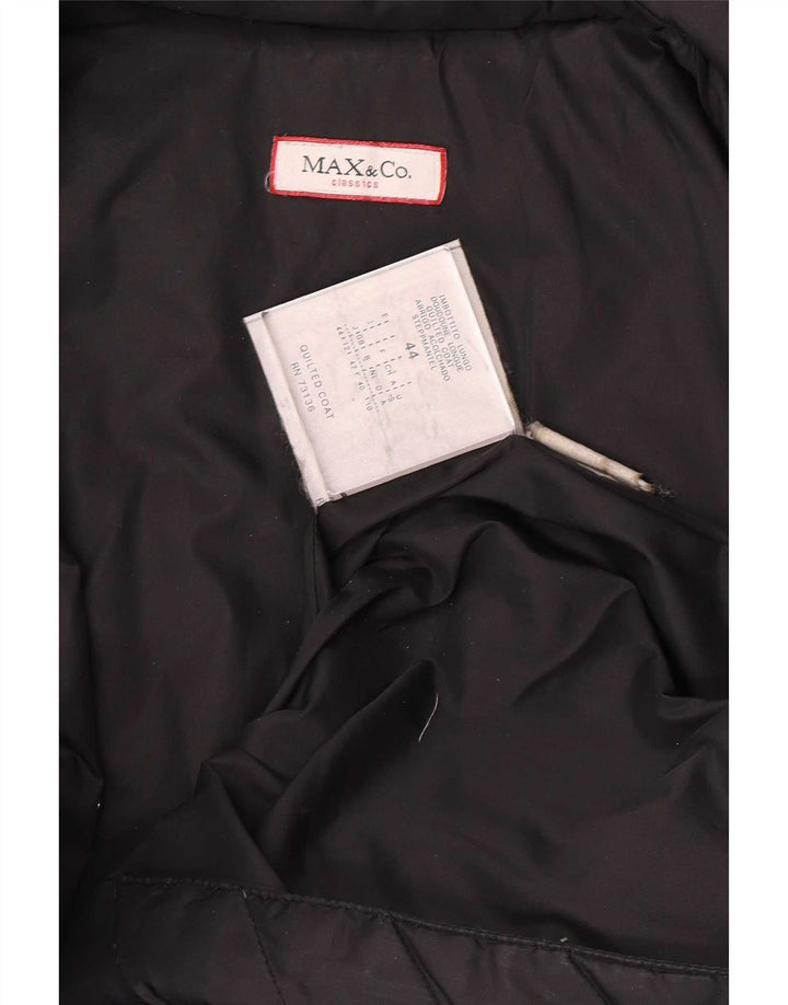 Casaco acolchoado feminino Max & Co. UK 12 médio preto poliamida