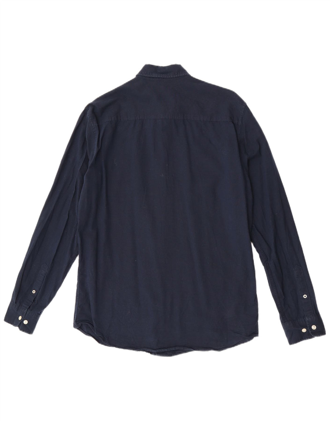 Camisa masculina Slim Fit Jack & Jones de algodão azul marinho médio