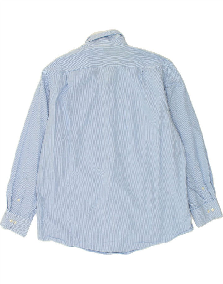 IZOD Mens Shirt XL Blue Pinstripe Cotton Vintage Izod and Second-Hand Izod from Messina Hembry 