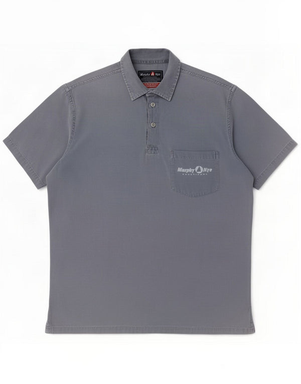 Murphy & Nye Camisa masculina de manga curta pulôver grande azul algodão esportivo