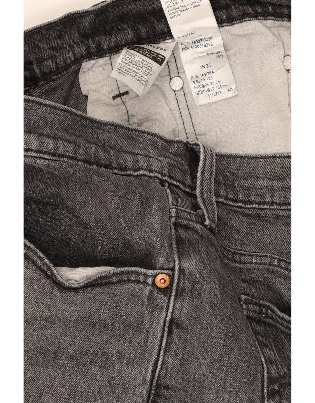 LEVI'S Womens 501 Denim Shorts W31 Medium Grey Cotton Vintage Levi's and Second-Hand Levi's from Messina Hembry 