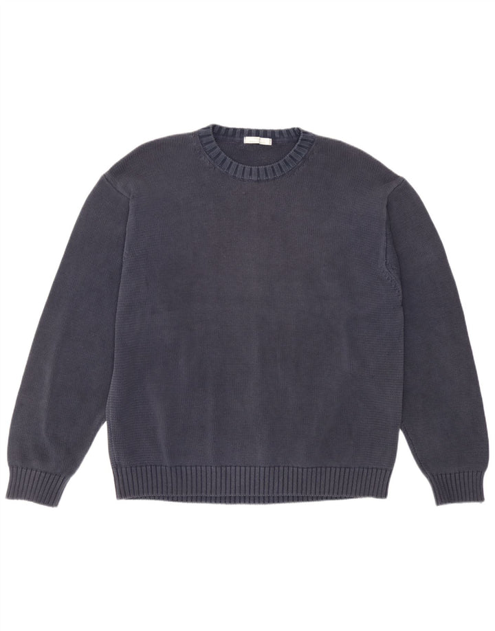 Suéter masculino Marks & Spencer St. Michael com gola redonda XL azul clássico