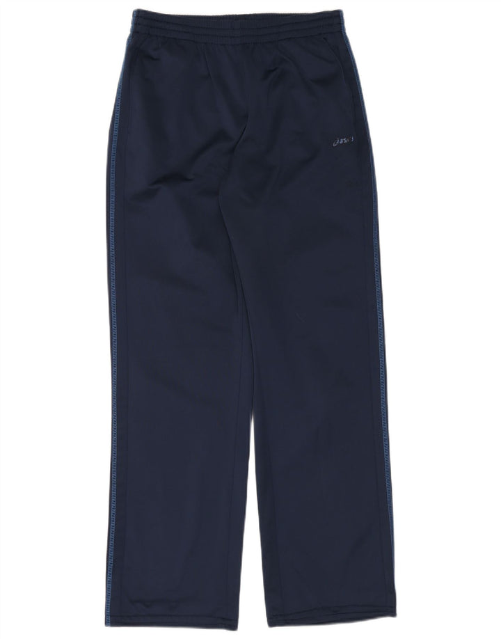 Calça de treino masculina ASICS grande poliéster azul marinho