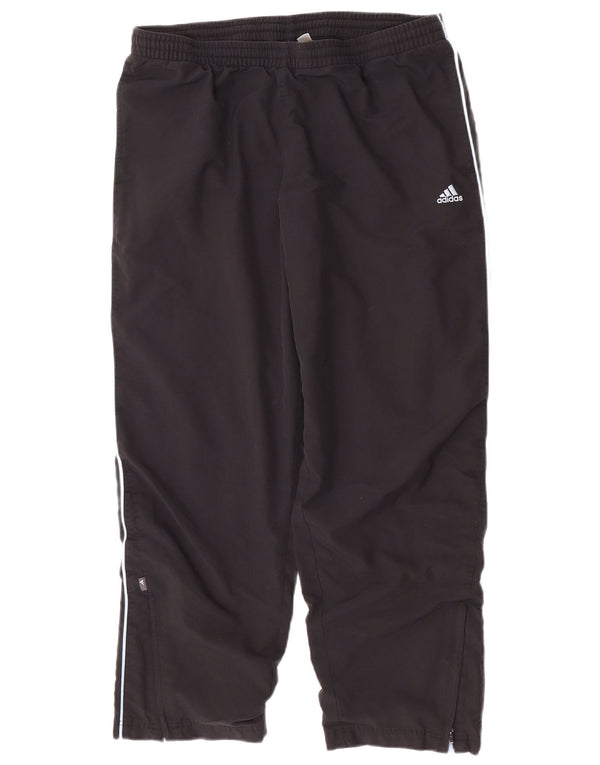 Calças de treino femininas Adidas UK 18 XL preto poliéster