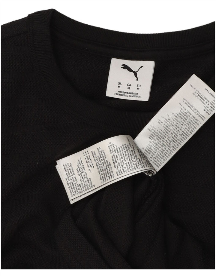 Camiseta masculina PUMA Top médio algodão preto