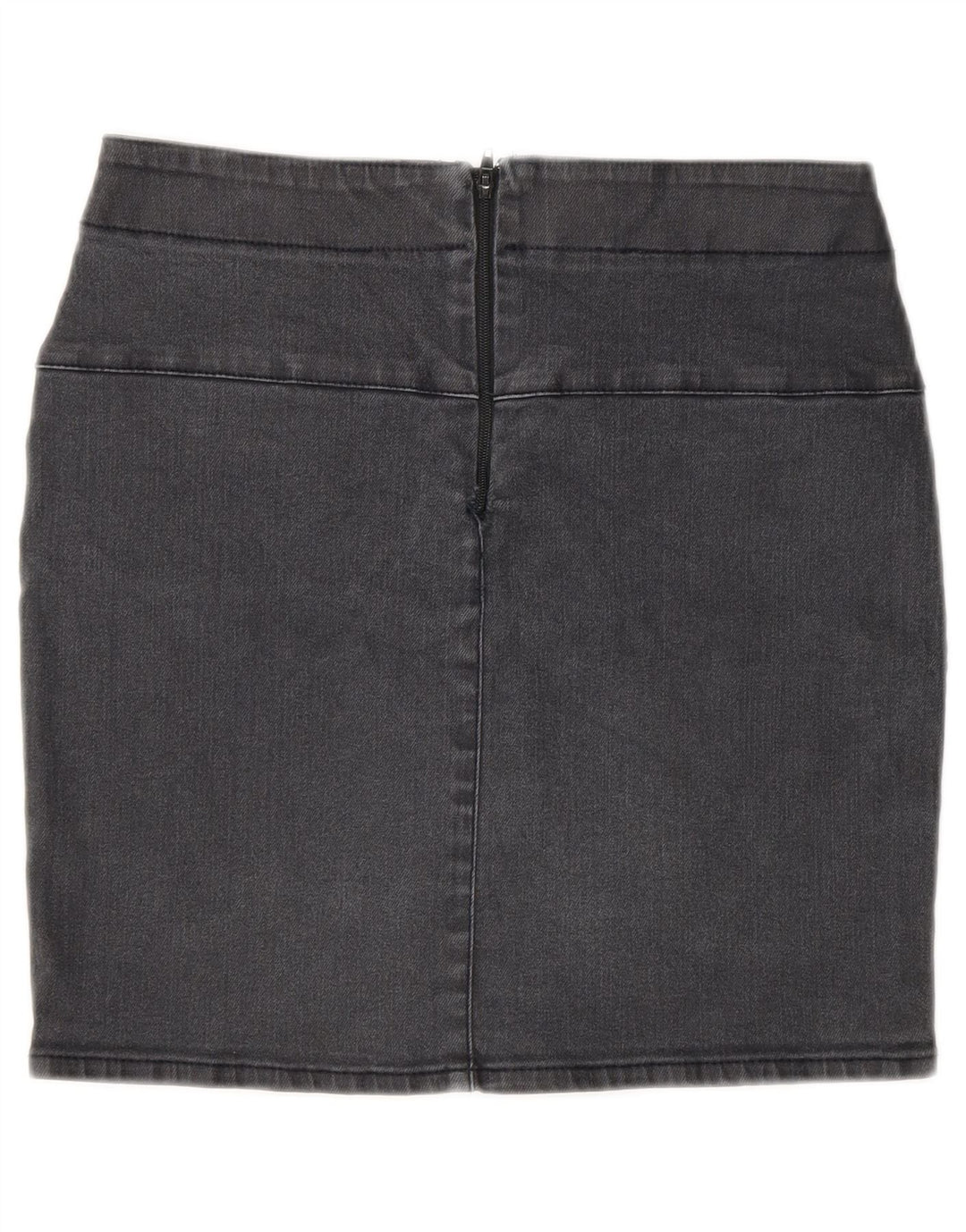 Mini saia jeans feminina Zara EU 36 XS W26 cinza
