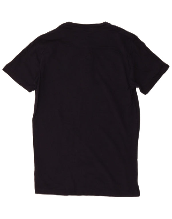 Camiseta masculina Pierre Cardin Top pequeno algodão azul marinho