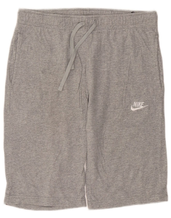 Nike Mens Sport Shorts Pequeno Algodão Cinza