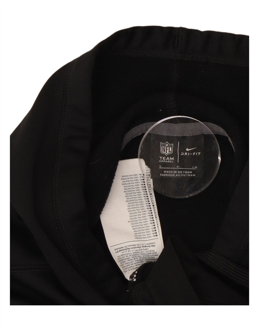 NIKE Womens Las Vegas Raiders Oversized Hoodie Jumper Reino Unido 10 Pequeno Preto