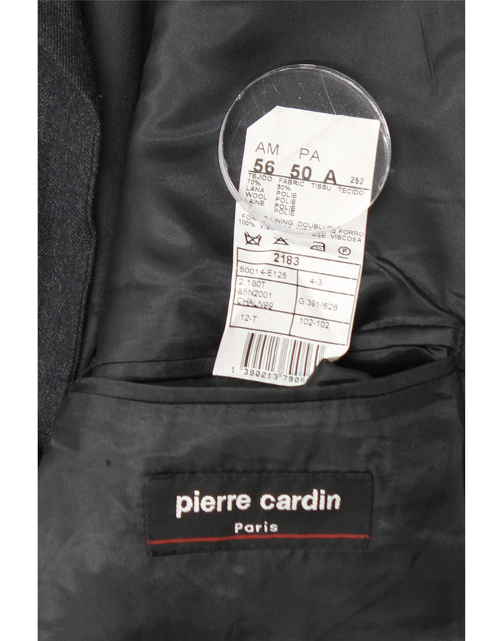 Jaqueta blazer masculina Pierre Cardin com 3 botões IT 50 grande lã cinza