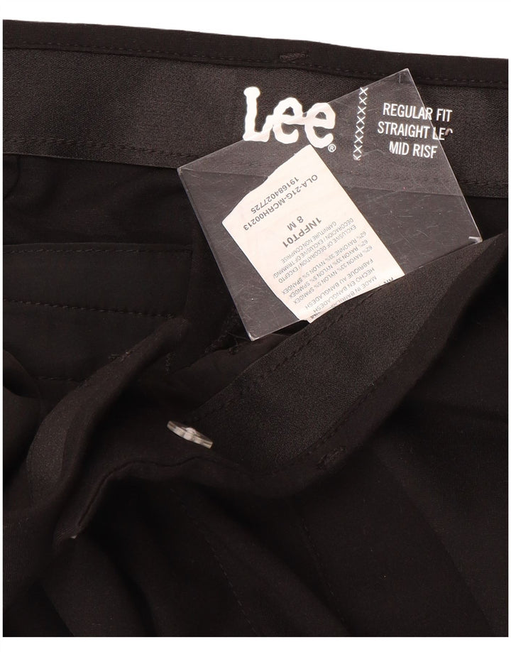 LEE Calça feminina de ajuste regular de cintura média US 8 Médio W30 L32 preta