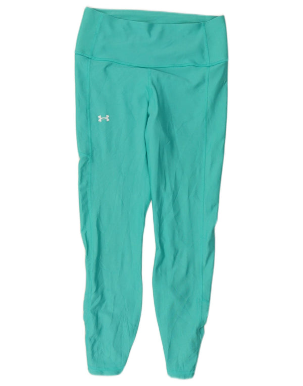 Under Armour Womens Capri Leggings UK 12 Médio Turquesa Poliéster