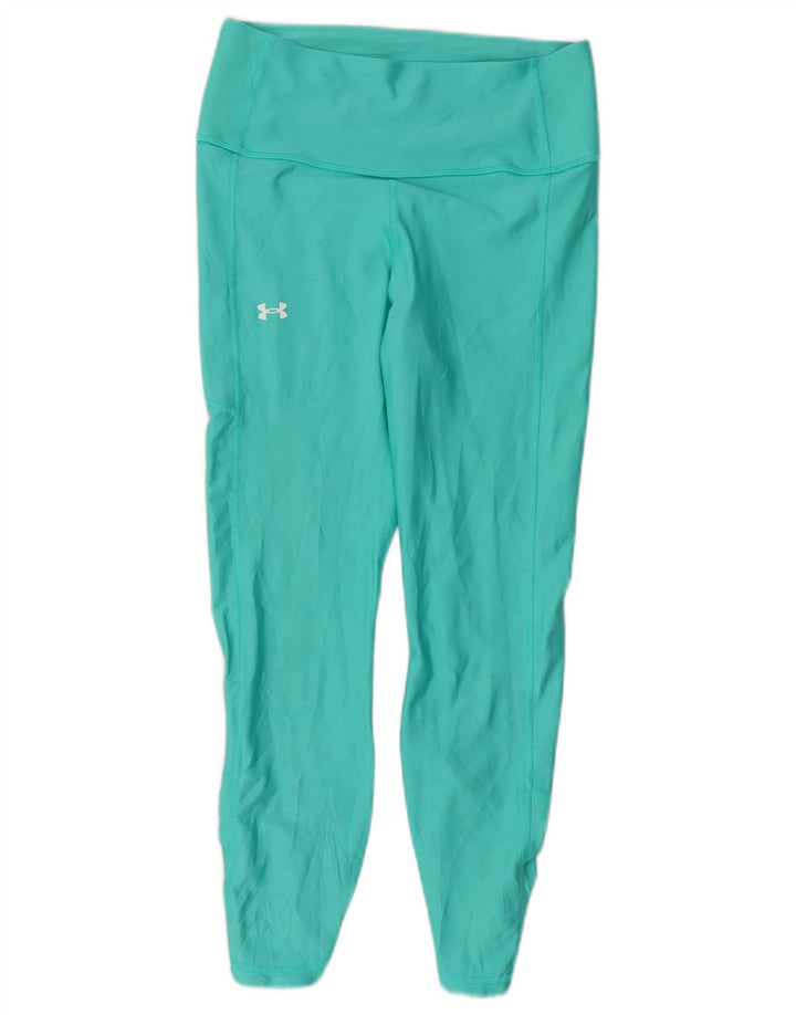 Under Armour Womens Capri Leggings UK 12 Médio Turquesa Poliéster
