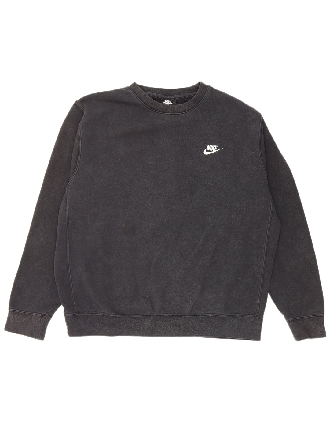 NIKE Mens Moletom Jumper Grande Algodão Preto