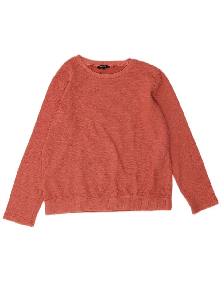 Suéter feminino Massimo Dutti UK 14 algodão laranja médio