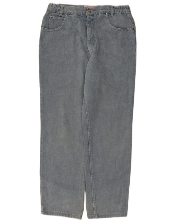 Jeans feminino vintage cintura alta cônico UE 41 médio W28 L27 azul poliéster