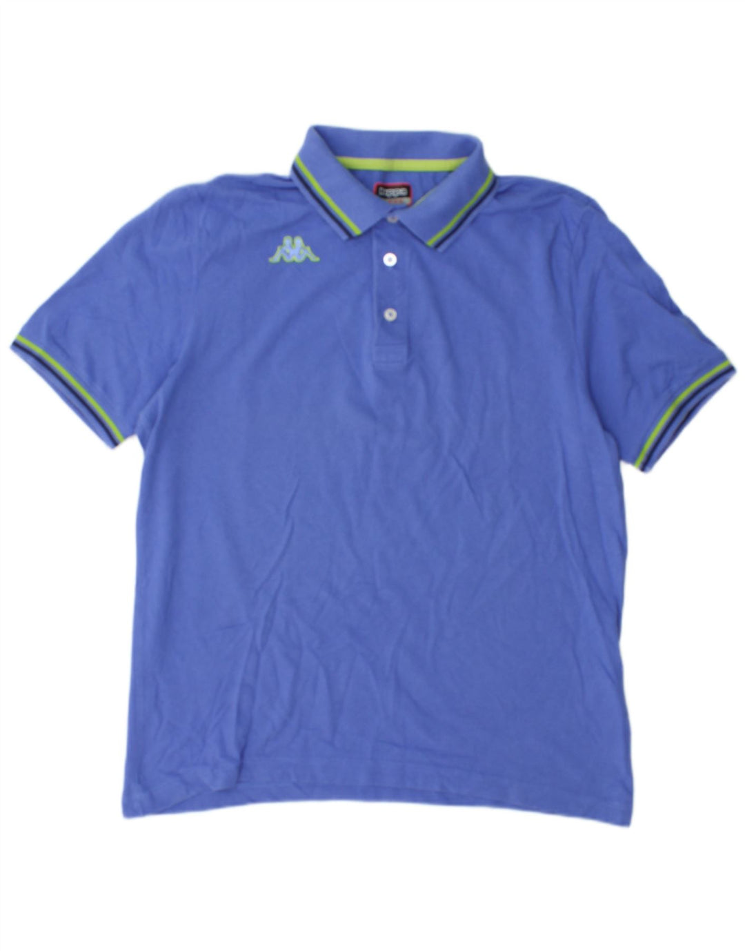 Camisa polo masculina Kappa grande algodão azul