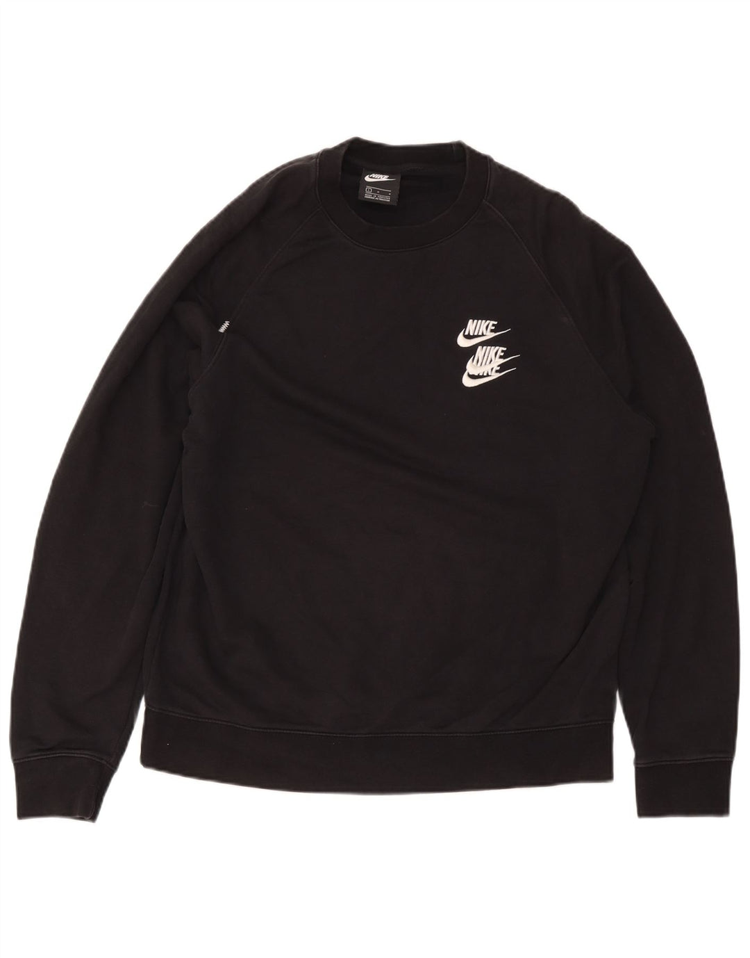Nike masculino gráfico moletom jumper grande algodão preto