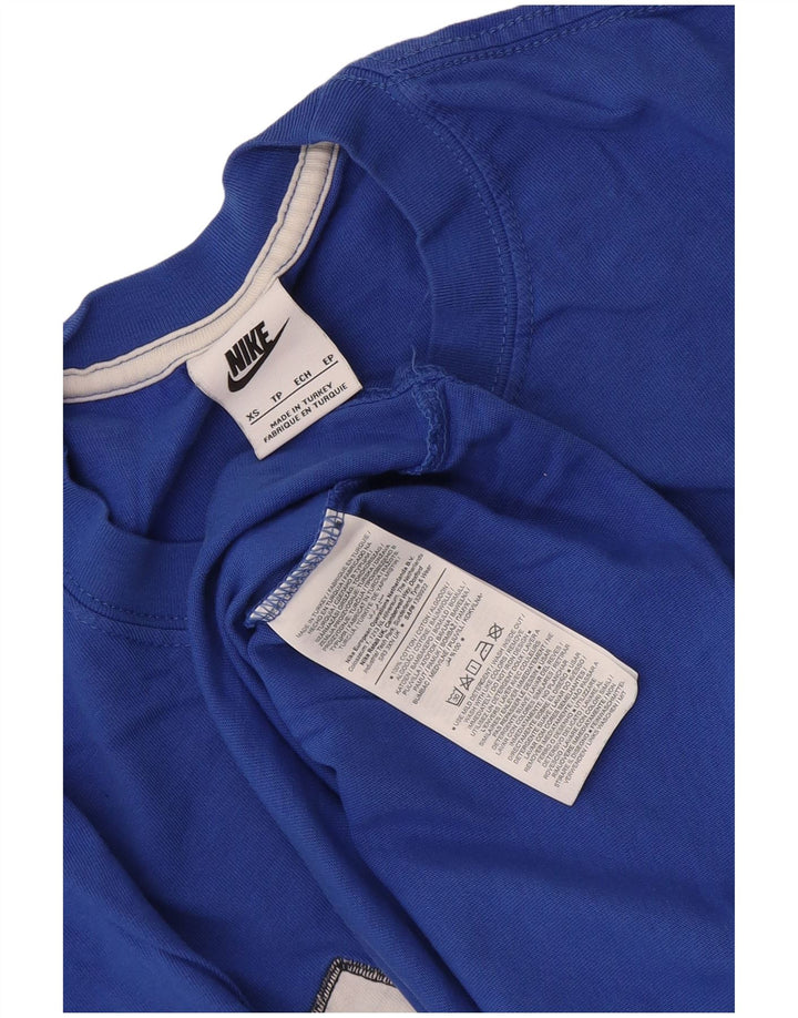 Nike Mens Graphic T-Shirt Top XS Blue Cotton