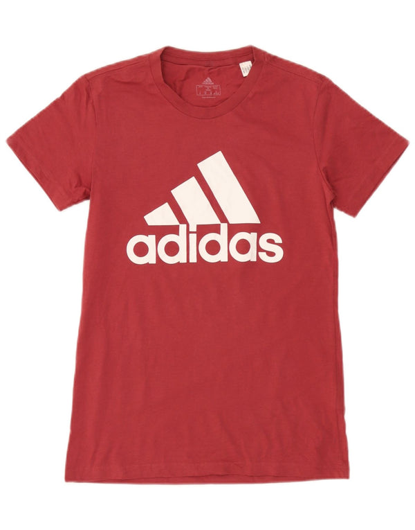 Adidas Mens Graphic T-Shirt Top XS Algodão Vermelho