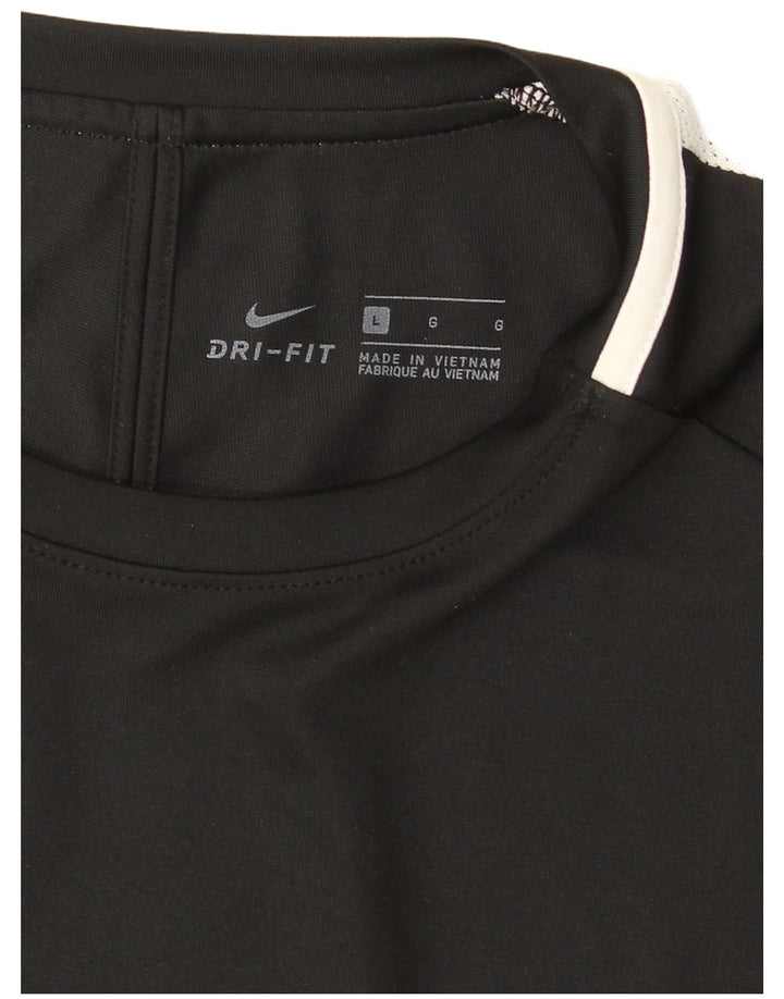 Camiseta masculina Nike Dri Fit Top grande bloco colorido preto