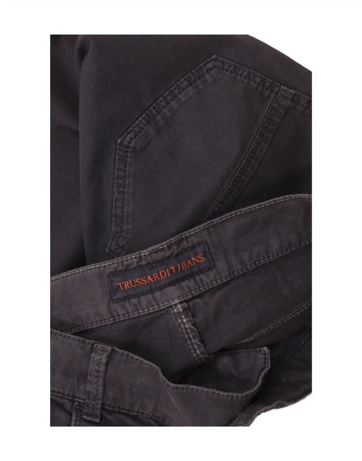 Trussardi Calça masculina slim casual W32 L34 cinza