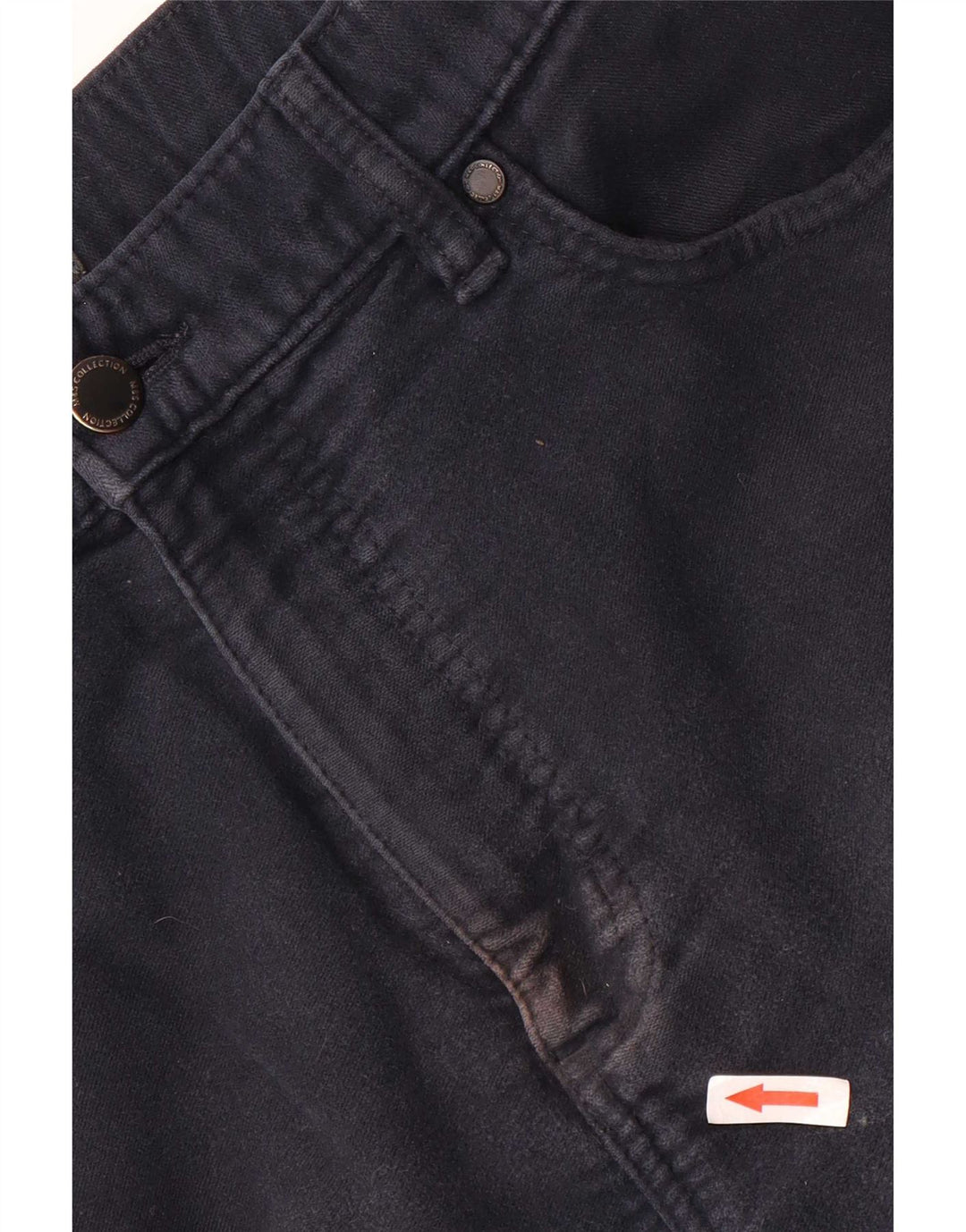 Calça casual masculina Marks & Spencer regular W36 L29 algodão azul marinho