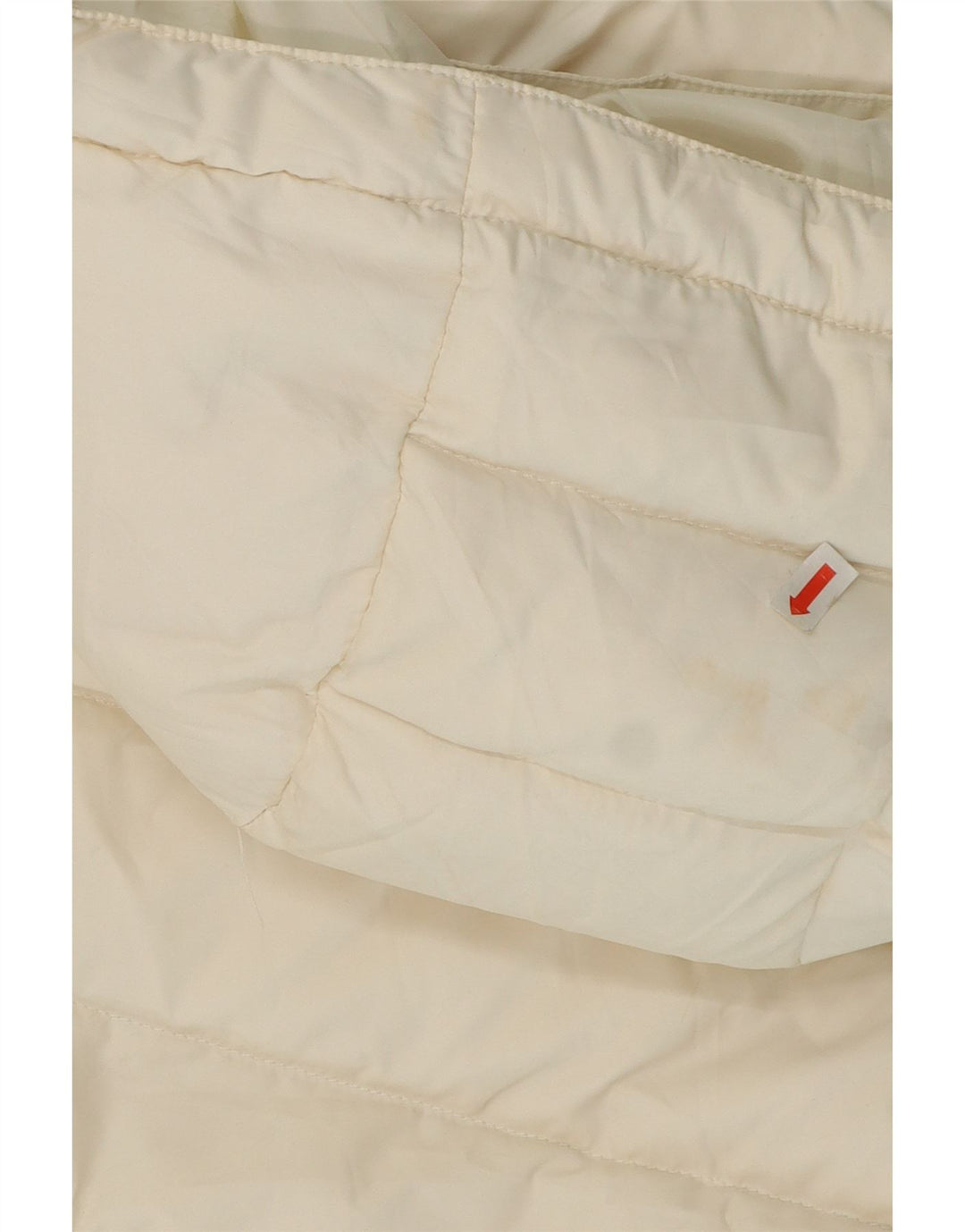 Jaqueta acolchoada com capuz feminina Tommy Hilfiger UK 18 XL poliéster branco