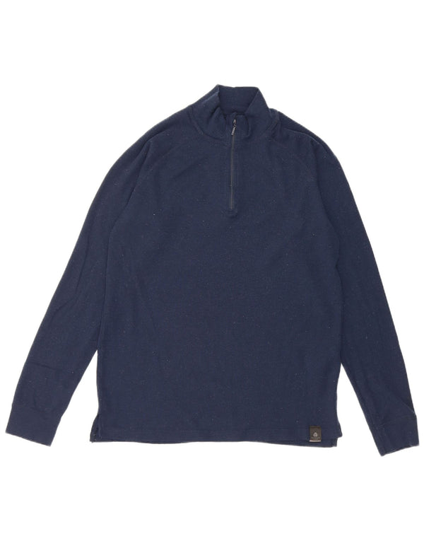 Suéter masculino Mountain Warehouse com zíper e gola alta esportivo azul marinho