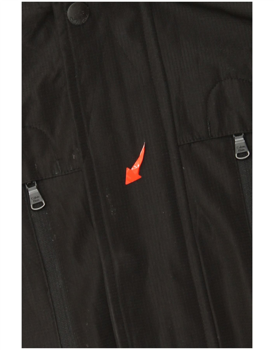 Jaqueta corta-vento masculina Calvin Klein com capuz Reino Unido 40 grande poliéster preto