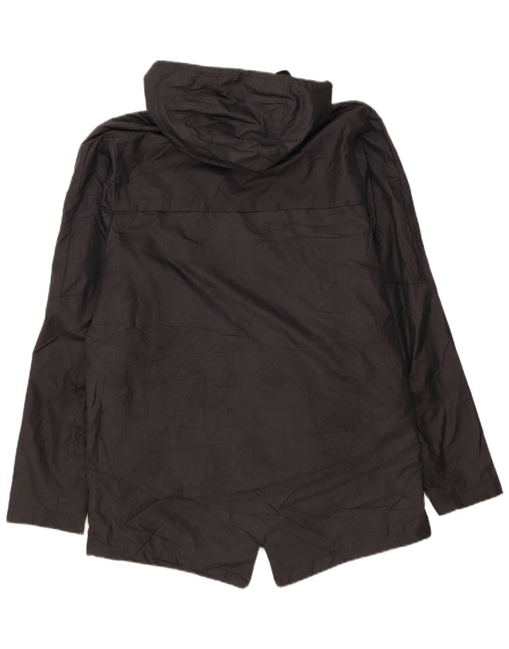 Jaqueta de chuva masculina Nike com capuz UK 40 grande poliéster preto