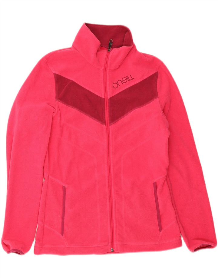 Jaqueta feminina de lã gráfica O'Neill UK 18 XL rosa colorblock poliéster
