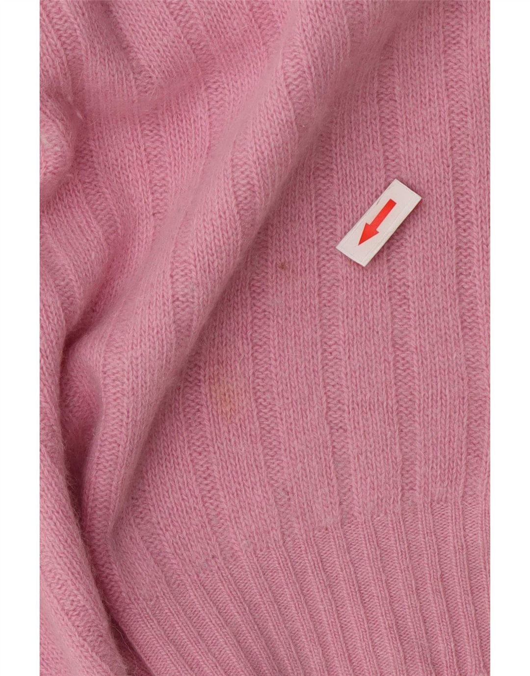 Suéter feminino vintage com gola redonda Reino Unido 14 rosa médio