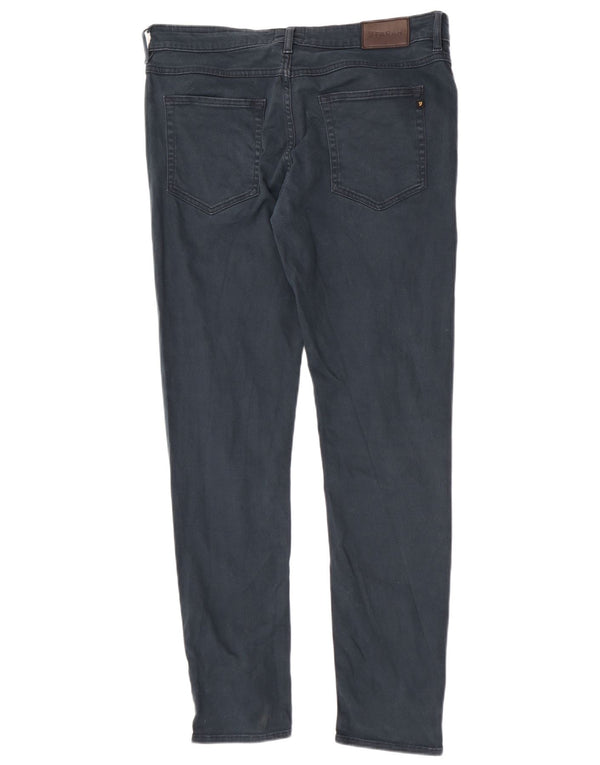 Calça masculina Farah Slim Fit casual W36 L32 algodão azul marinho