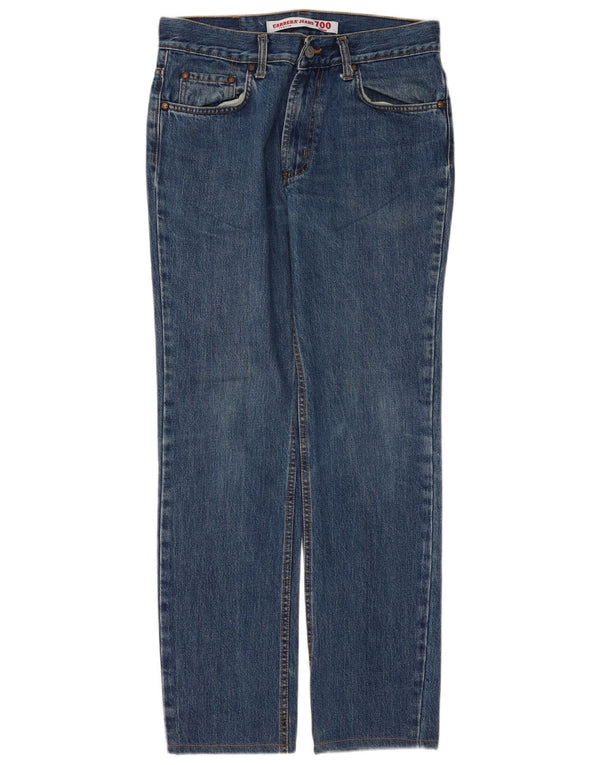 Carrera Mens 700 Regular Fit Straight Jeans W31 L30 Azul Algodão