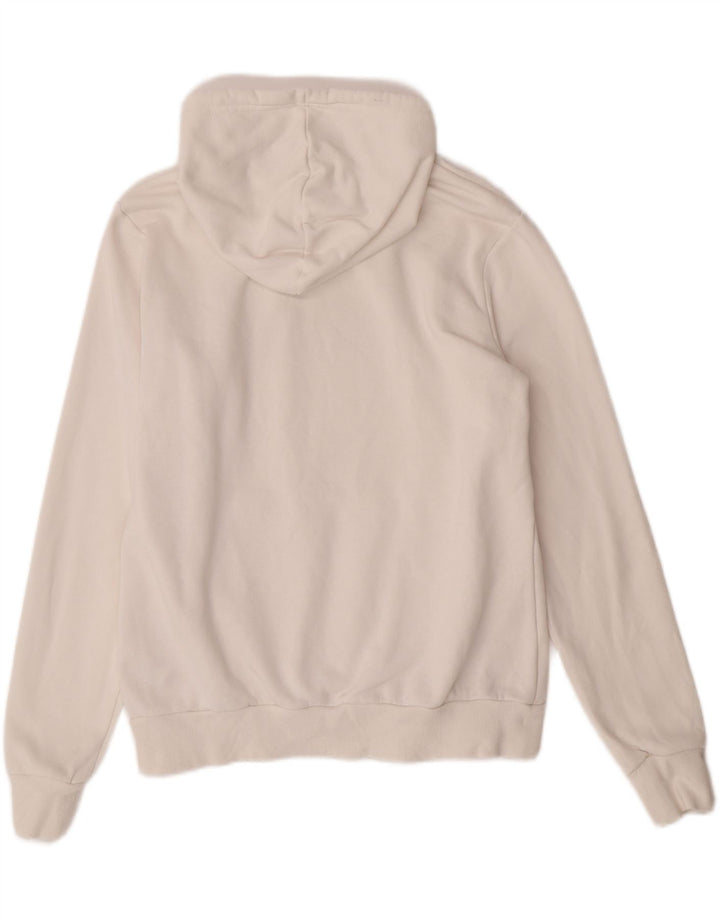 PUMA Womens Graphic Hoodie Jumper UK 12 Medium White Cotton Vintage Puma and Second-Hand Puma from Messina Hembry 