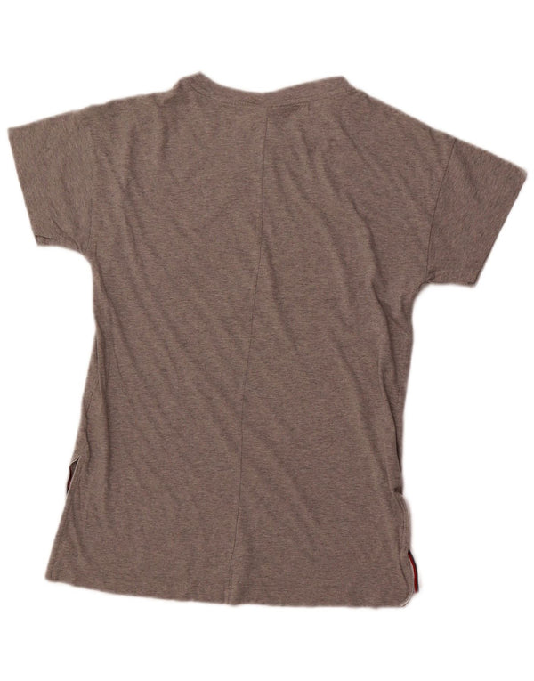 REEBOK Camiseta feminina clássica gráfica Top UK 12 algodão cinza médio