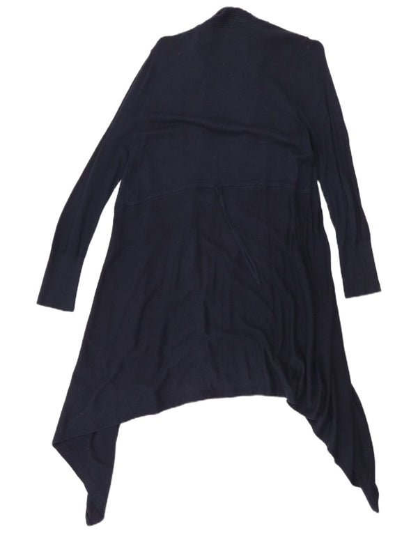 Suéter cardigã aberto com palangre feminino Marks & Spencer Reino Unido 16 grande azul marinho