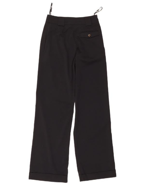 Calça feminina Topshop cintura alta com pregas Reino Unido 6 XS W28 L30 azul marinho