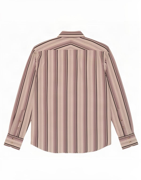 Camisa masculina Ben Sherman de algodão listrado branco médio