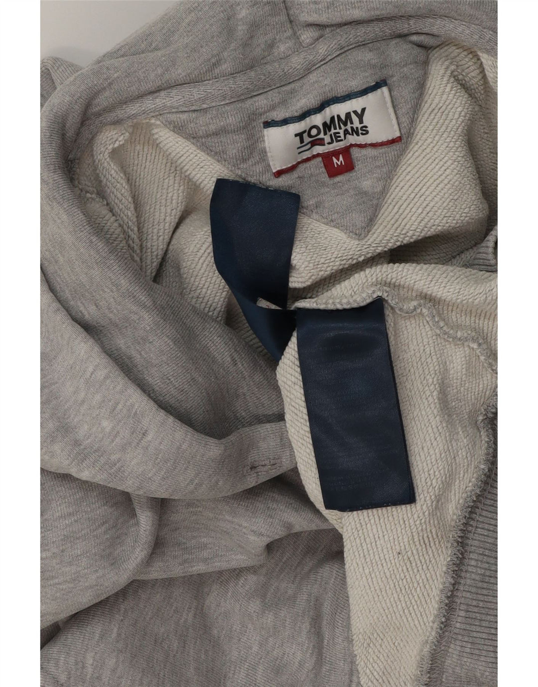 Tommy Hilfiger Suéter masculino com capuz e algodão cinza médio