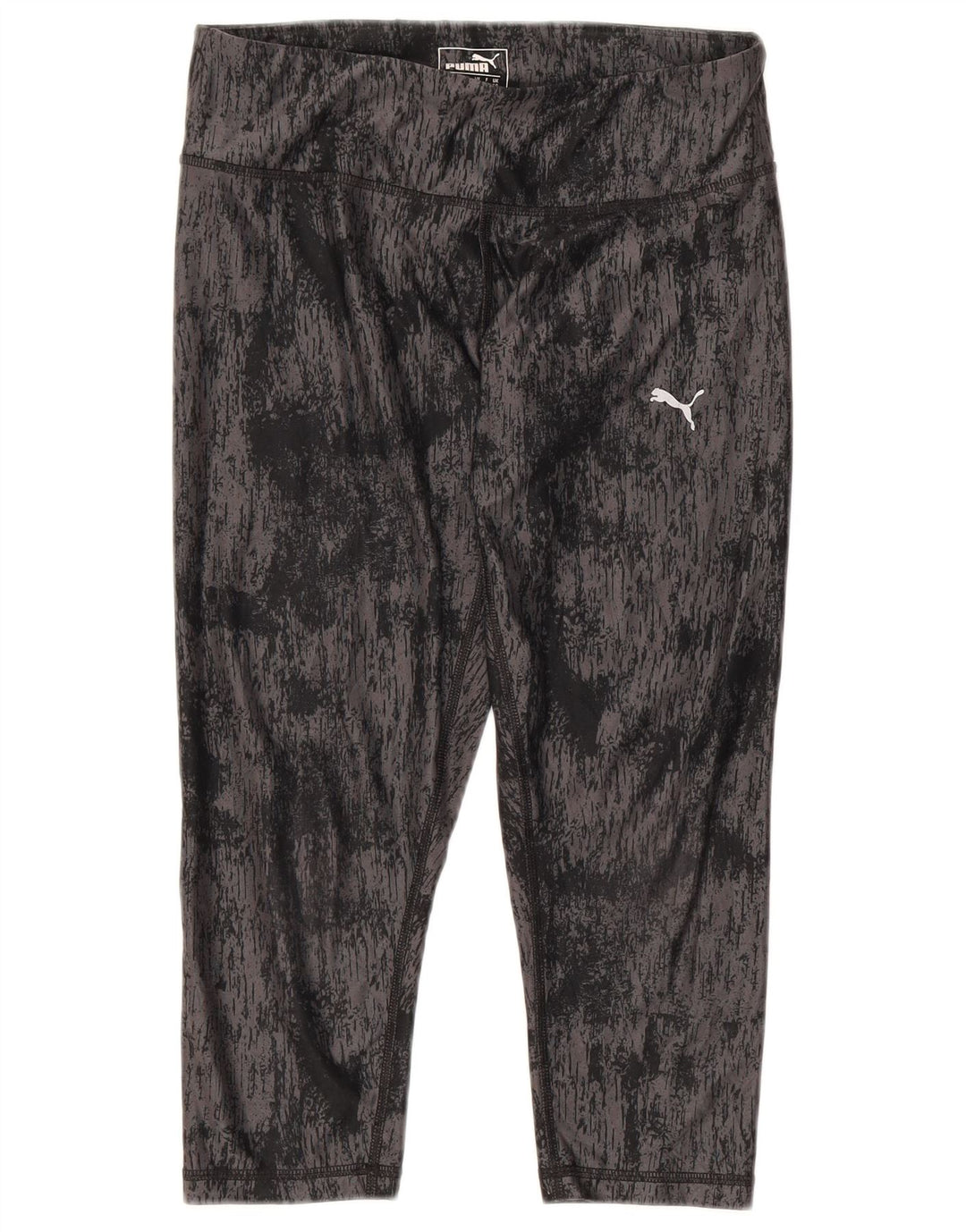 Puma Womens Capri Leggings UK 10 Small Black Tie Dye