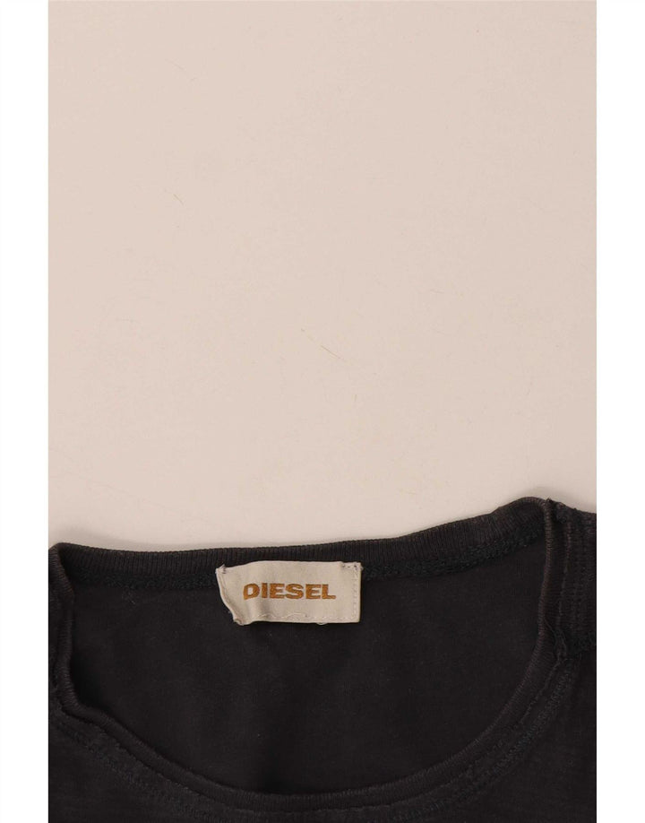 Camiseta masculina Diesel Top médio azul marinho manchado