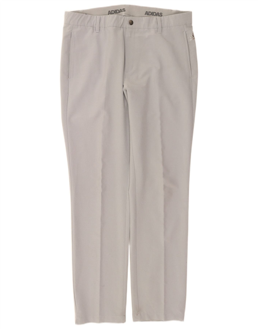 Calça Chino Adidas Masculina Straight W36 L34 Cinza Poliéster