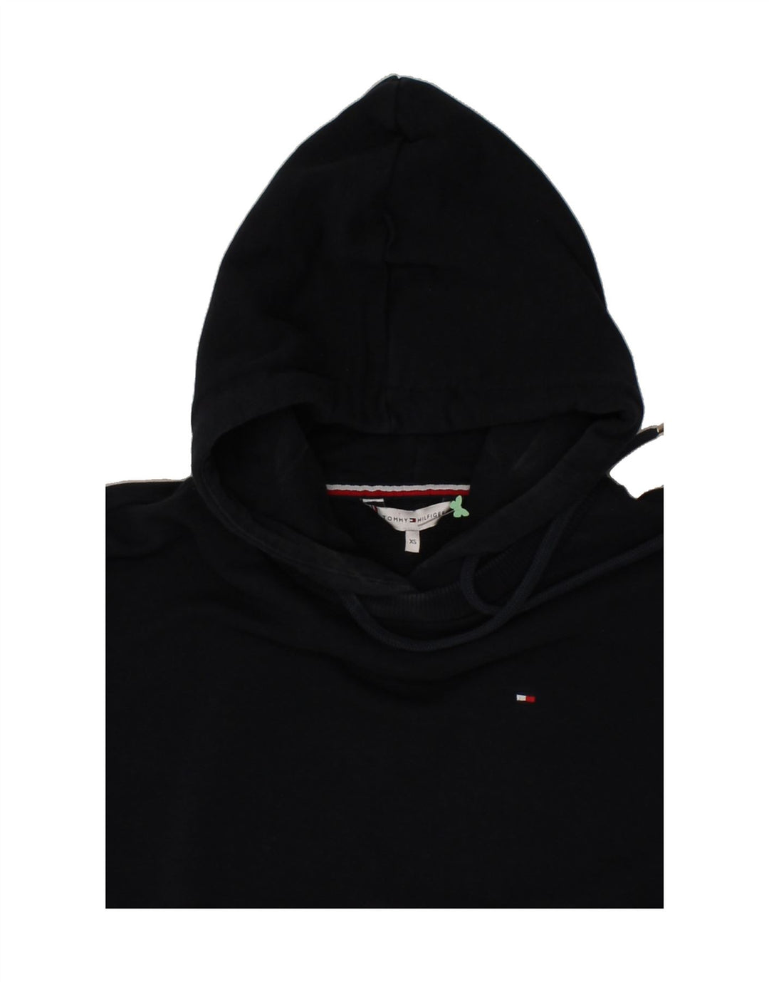 TOMMY HILFIGER Mens Hoodie Jumper XS Multicoloured Colourblock Cotton Vintage Tommy Hilfiger and Second-Hand Tommy Hilfiger from Messina Hembry 