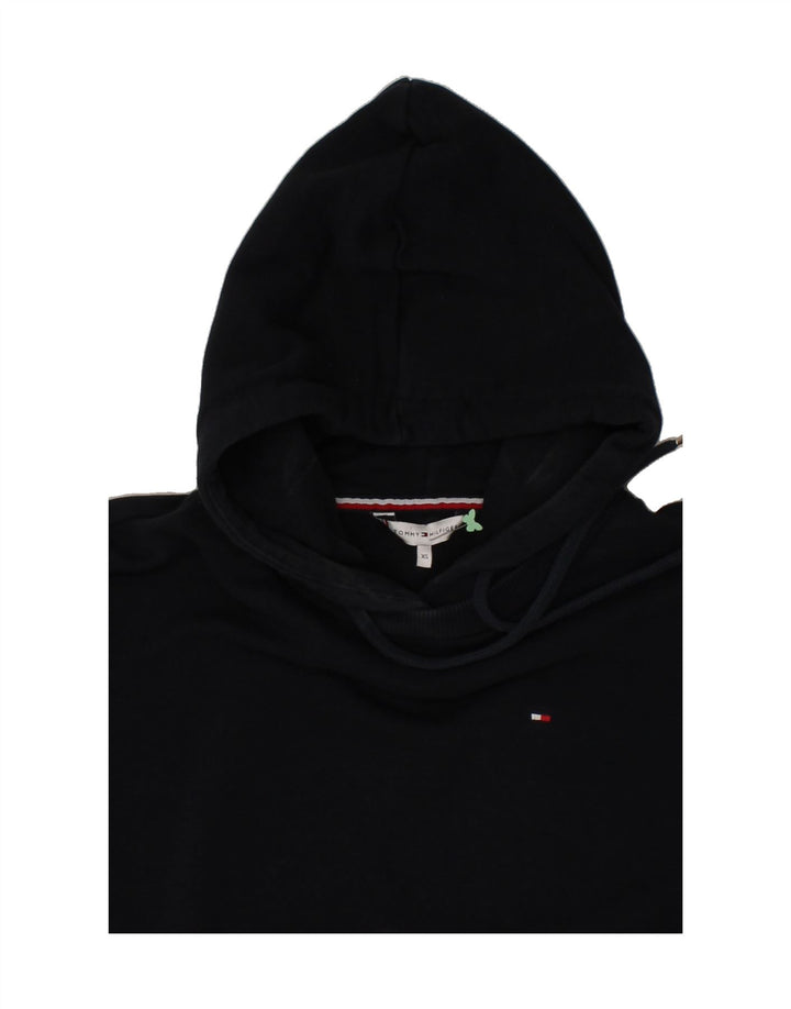 TOMMY HILFIGER Mens Hoodie Jumper XS Multicoloured Colourblock Cotton Vintage Tommy Hilfiger and Second-Hand Tommy Hilfiger from Messina Hembry 