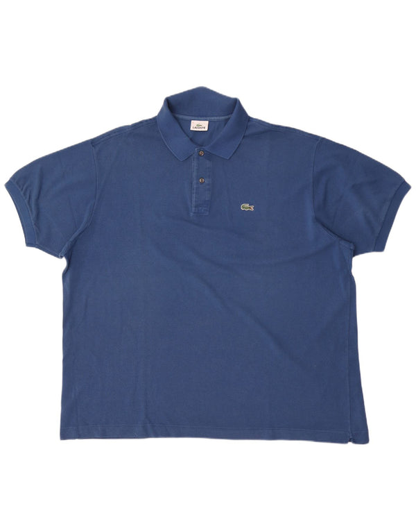Camisa polo masculina Lacoste tamanho 9 4XL algodão azul