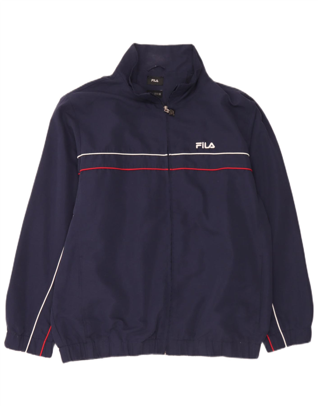 Jaqueta bomber masculina Fila Loose Fit UK 38 poliéster listrado azul marinho médio