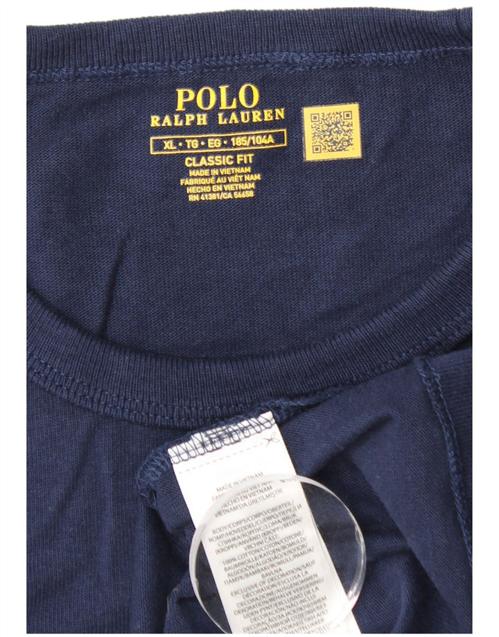 Camiseta masculina POLO RALPH LAUREN Classic Fit Top XL Azul Marinho Algodão