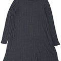 Vestido jumper feminino Marks & Spencer Reino Unido 12 poliéster azul marinho médio